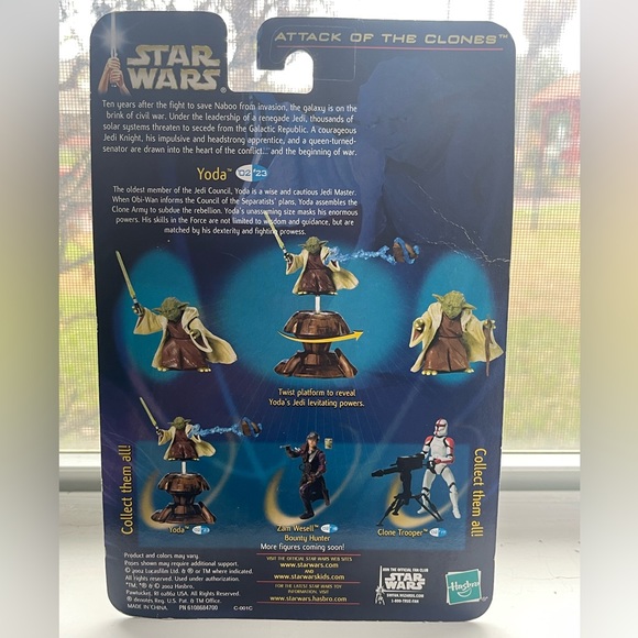 New Star Wars-Attack of the Clones: YODA Jedi Master Action Figure Hasbro 02’ - Picture 2 of 4